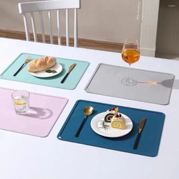 Table Mats Silicone Plastic Food Grade Placemat 30 40cm For Children Soft Rollable Breakfast Mat Washable With Hanging Hole