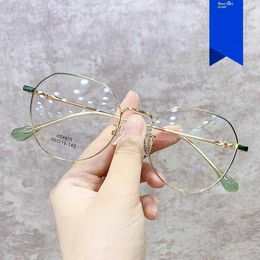 Anti Blue Light Round Glasses Frame Womens Korean Style Can Be With Degrees Plain A