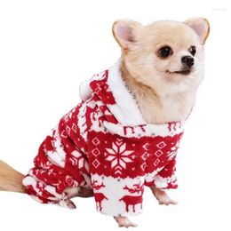 Dog Apparel Pet Christmas Clothes Winter Thickened Xmas Cotton Puppy Costume Elk Sweater For Small Large Dogs Accessories