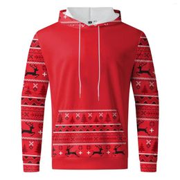 Men's Hoodies Sweatshirt For Mens Christmas Gift Autumn Winter Hoodie Leisure Printing Hooded Pocket Long Sleeve Sweatshirts 2024