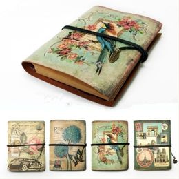 Notepads Retro Stationery PU Leather Notebook Creative Kraft Paper Planner Sketchbook Agenda Diary 230408