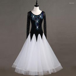 Stage Wear Standard Waltz Ballroom Dancing Dress Women 2023 High Quality Long Sleeve Tango Competition Dance Dresses