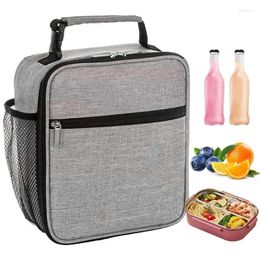 Storage Bags Portable Lunch Bag Box Thermal Insulated Cloth Tote Pouch Kids School Bento Dinner Container Picnic Food