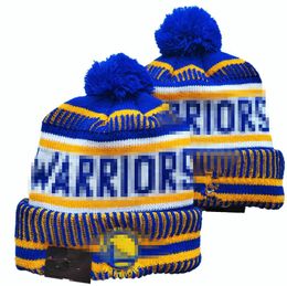 Men's Caps Golden States Beanies Warriors Beanie Hats All 32 Teams Knitted Cuffed Pom Striped Sideline Wool Warm USA College Sport Knit hat Hockey Cap For Women's a6