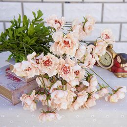 Decorative Flowers & Wreaths 7pcs/lot DIY European Chrysanthemum Artificial 3 Heads Daisy Floral Plant Wedding Flower Arrangement Home Decor