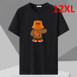 Mens TShirts Plus Size 10XL 12XL Summer Short Sleeve Tshirt Cotton Casual Print Large Top Tee 9 Colors 230410