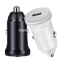 Super Mini Fast Quick Charging 20W USB C Car Charger Auto Power Type c Adapters For IPhone 11 12 13 14 15 Pro Samsung S23 S24 Xiaomi Huawei Android S1