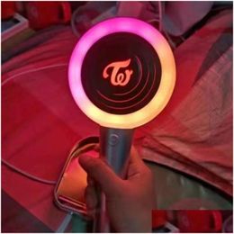 Led Rave Toy Led Rave Toy Twice Lightstick Toys With Momo Plush Dolls Gifts Ver.2 Bluetooth Korean Team Candy Bong Z Stick Light Flash Dhlxk