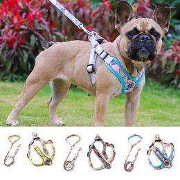 Dog Collars Puppy Products X-Shaped Harness And Leash Set For Small Dogs Adjustable Breathable Pet Harnesses Leashes Coleira Cachorro