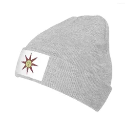 Berets Praise The Sun Knitted Hat For Women Men Skullies Beanies Autumn Winter Acrylic Dark Souls Game Hip Hop Melon Cap