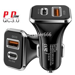 48W Fast Quick Charging USb C Car Charger Dual Ports PD Type-c Car Chargers Auto Power Adapters For Ipad IPhone 12 13 14 15 Pro Samsung htc Android S1
