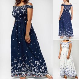 Ethnic Clothing 2023 Casual Floral Print Dress Muslim Women Vintage Plus Size 5XL Indonesia Gown Bangladesh Summer Festa