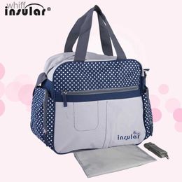 Diaper Bags Insular Baby Nappy Bags Fashion Diaper Bag Mother Shoulder Bag Maternity Mummy Handbag Waterproof Baby Stroller BagL231110