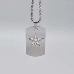 Pendant Necklaces Fashion Simple Vintage Silver Colour Stainless Steel Hollow Star Necklace For Men Women Hip-hop Jewellery