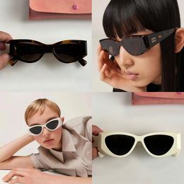 Designer rectangular sunglasses fashion cool mens and womens board frame cat eye outline small flat Lunettes beach party vacation SMU06YS with original box