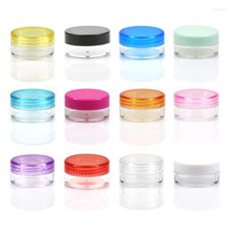 Storage Bottles 5g Empty Clear Container Jar With Multi Colours Lids For Makeup Cosmetic Samples