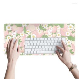 Pillow Keyboard Mats For Desk LargeMouse Pad Flowers Rubber Non-Slip Table Protector Writing Mat Office And Home