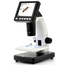 Freeshipping 35 inch LCD Digital 5 Megapixels Microscope 8 LED Camera Video Recorder 500X Magn Free shipping Wqhoa