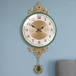 Wall Clocks Unique Luxury Clock Fashion Retro Brass Living Room Fancy Elegant Original Modern Design Reloj Pared Home Decor