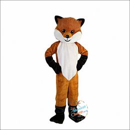 2024 Halloween Brown Hairy Fox Mascot Costume Suit Party Dress Christmas Carnival Party Fancy Costumes Adult Outfit