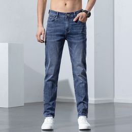 Men's Jeans Men's Elastic Tight Jeans Spring Fashion Cotton Trousers Casual denim Super Thin Pants Korean Street Fashion Pants Men's Trousers 230410