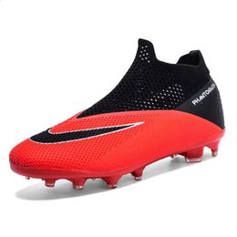 Dress Shoes Slip-On Men's Football Boots High-Top Soccer Shoes Kids Anti-Slip Grass Training Football Shoes Ultralight Large Size Sneakers 231110