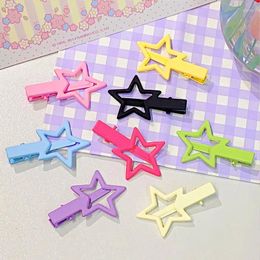 Hair Accessories 10pcs/Set Pentagram Hairpin Metal Frosted XINGX Side Clip Headdress Girl Bangs Cropped Simple Sweet