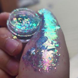 Nail Glitter Cosmetic Super Shifting Color Changing Opal Iridescent Rainbbow Multichrome Chameleon Flakes For Eyeshadow H05