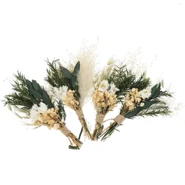 Decorative Flowers 4 Bundles Of Dried Flower Bouquets Small Ornaments DIY Crafts Material