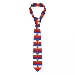 Bow Ties Yugoslavia Flag Unisex Necktie Casual Polyester 8 Cm Narrow Neck Tie For Mens Suits Accessories Cravat Wedding Gift
