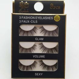 False Eyelashes 3pairs Lashes Natural Multipack High Quality Handmade Winged Upper Fashion MakeupFalse