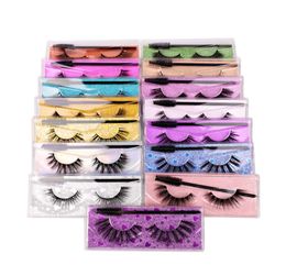 3D Naturally Dense and Handmade Mink Eyelashes Natural Thick Long Fake Eyelash With Brush3033039