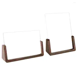 Frames Wooden Picture Frame Po Display Magnetic Creative Desk Decor U-shaped Vertical Section Portrait Door For Pos