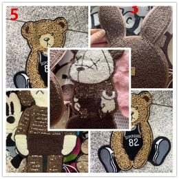 5 pieces/pack Hand-stitched patch Bear rabbit towel embroidered patch T-shirt down jacket personalized beautifying patch DIY