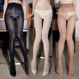 Sexy Socks Women s Stockings Tights Pantyhose Mesh Oil Shiny High Elasticity Female Summer Thin Lingerie 231110