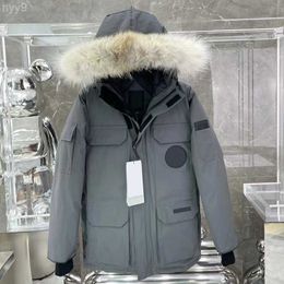 Men's Down Parkas Designer Winter Jacket Women Fashion Trend Fur Lovers Thickened Warmth Feather Waterproof Warm Outdoor Coat Black Grey 0eer