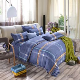 Bedding Sets Superfine Fibre Square Grid Winter Set King Size Duvet Cover Bed Sheet Pillowcases Edredon Nordico-housse Couette