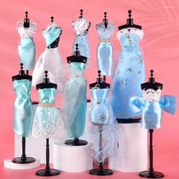 Jewellery Pouches Mini Dolls Display Stand Dress Holder Models Plastic Rack Perfect For DIY Dressing And Showcasing