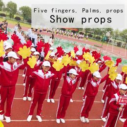 Stage Wear International Children's Day Creative Five-Finger Palm Props Refuelling Gloves Kindergarten Dance Performance Games Opening