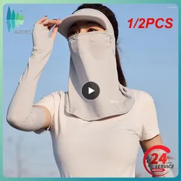 Банданы 1/2 шт. солнцезащитная маска женский козырек УФ-защита угол обзора полное лицо нейлоновый шелковый летний тонкий дышащий