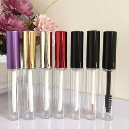 300pcs Empty Lip gloss tubes 5ML Eyeliner bottle DIY makeup lip oil tubes round plastic tube with cap F3352