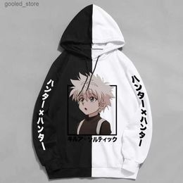 Men's Hoodies Sweatshirts Hunter X Hunter Killua Zoldyck Mens Hoodies Autumn Winter Boys Girls Sweatshirts Fashion Killua Eye Anime Cosplay Hoodie Q231110