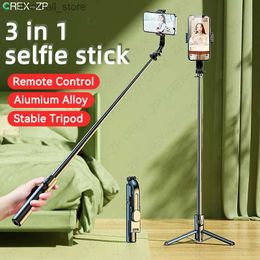 Selfie Monopods L12 Mobile Phone Selfie Stick Foldable Wireless Tripod Bluetooth With Remote Shutter Fill Light Aluminium Alloy Selfie Stick Q231110