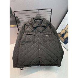 Parka Cappotti Designer Ppdda prda Piumini P23 Autunno e Inverno Nuovo Triangolo Classico Piccola Etichetta Decorazione per Uomini e Donne Amanti Stessa Giacca con Diamanti Sottile Cott