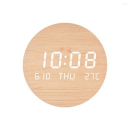 Wall Clocks Clock Quiet Running Replacement Round LED Battery Powered Waterproof Simple Style Alarms