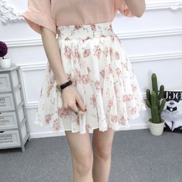 Skirts Floral Mini Skirt Women's High Waist Elastic Short Skirt Women's Skirt Cute Girls' Summer Women's Skirt 230410