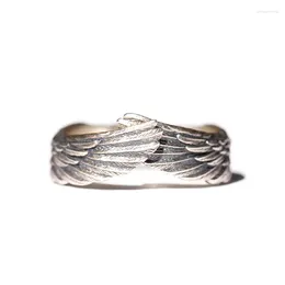 Cluster Rings Original "Angel" Wing Ring 925 Thai Silver Couple Male And Female Personalized Creative Gift Item