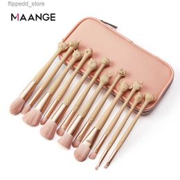 Makeup Brushes 12 pcs Make up Brushes Set 3D Zodiac Shaped Professional Cosmetic Eyeshadow Eyebrow Multi-function Makeup Tools Q231110