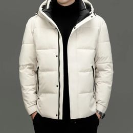 Mens Down Parkas Puffer Jacket Thicken Warm with Hoodie Coats Doudoune Homme Erkek Mont Jackets Ropa Hombre Winter Luxury 231110