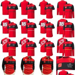 Forma 1 Racing T-Shirt F1 Red Team Driver Shirts Racer Fans Casual Summer Long Sleeve Jersey Drop Delivery Dh7Ht